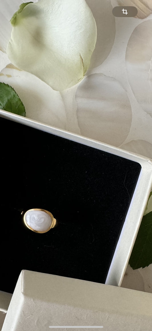 Ring mit elegantem Design aus Edelstahl